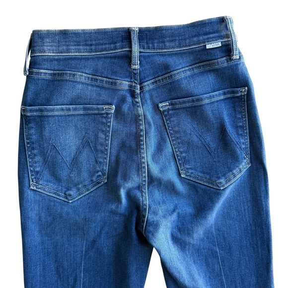 MOTHER The Pixie Rider Ankle Jean Taxi Blue Size 27 Flare NWOT High Rise - Picture 5 of 9